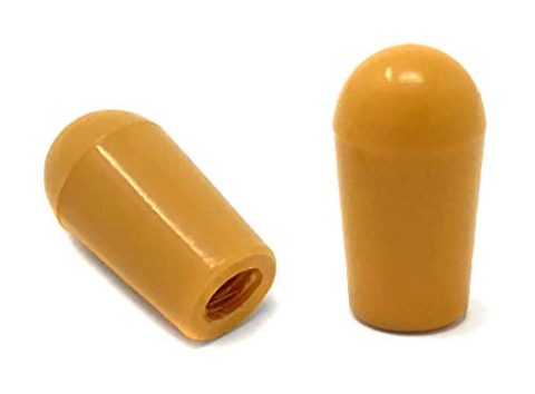 Vintage Forge Amber Toggle Switch Tip Caps Compatible with Gibson USA Les Paul Electric Guitar (2-Pack) LPST10-AM