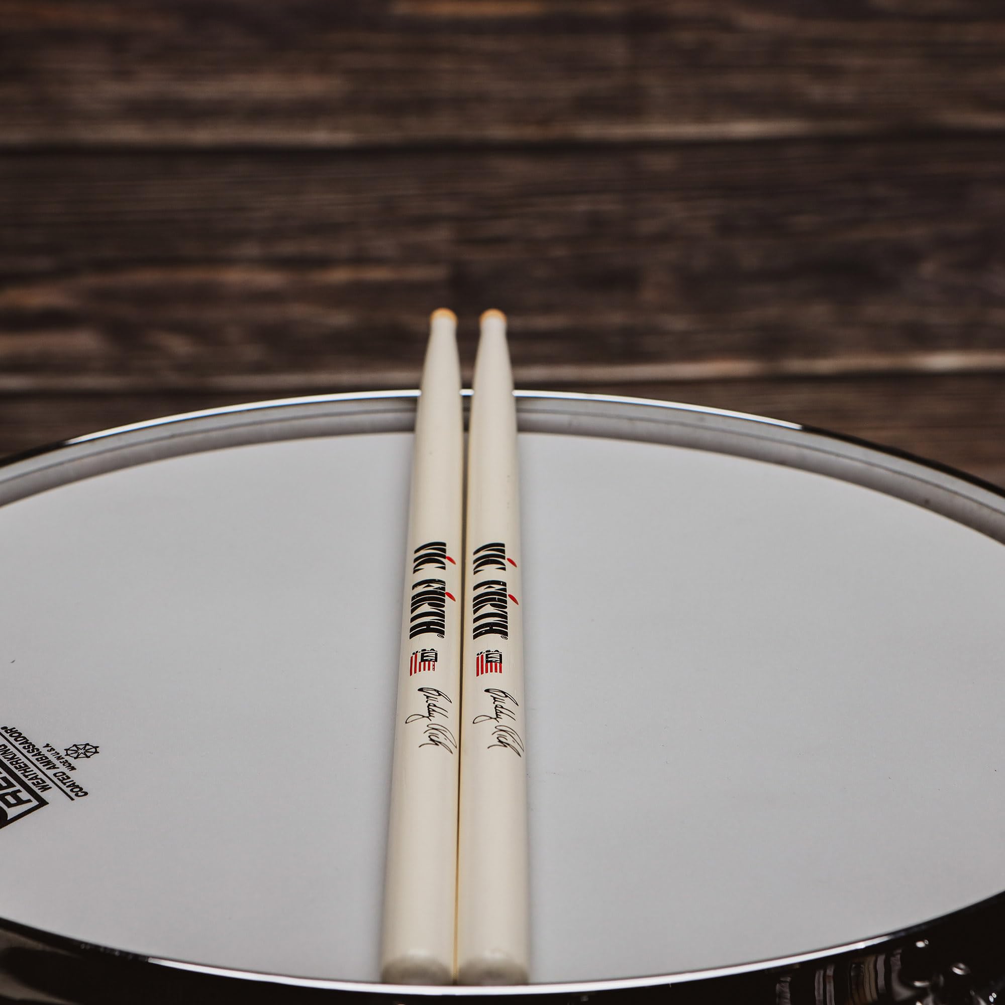 Vic Firth Signature Series Buddy Rich Drumsticks – 12-Pack Bundle with Austin Bazaar Polishing Cloth