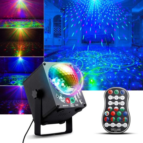 Party Lights, Dj Disco Light Sound Activated Strobe Stage Lights for Parties, RGB Rave Lightning for Birthday Christmas Gift Wedding Karaoke KTV Bar Club Pub Home Room Halloween Decorations