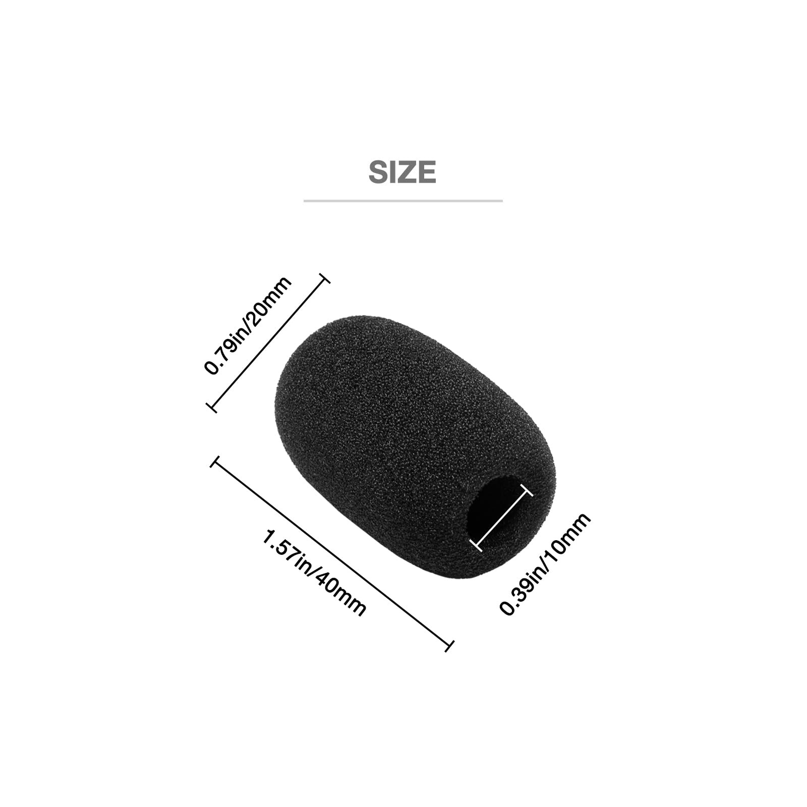 Voarmaks 4-Pack Mic Foam Covers Compatible with CARDO PACKTALK EDGEPHONES, Spirit Motorcycle Headset, Cardo Packtalk/Freecom/Smart Hybrid Microphone + 12 O-Rings in 3 Sizes – Windscreen Pop Filter