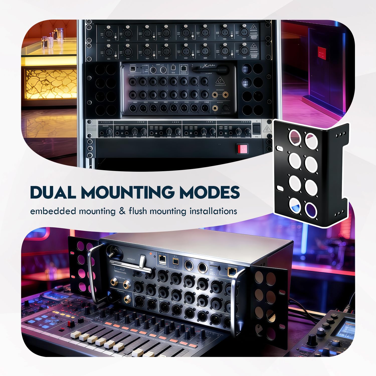 Stainless Steel Rack Mount Ears for Behringer XR18/XR16& Midas MR18/MR16