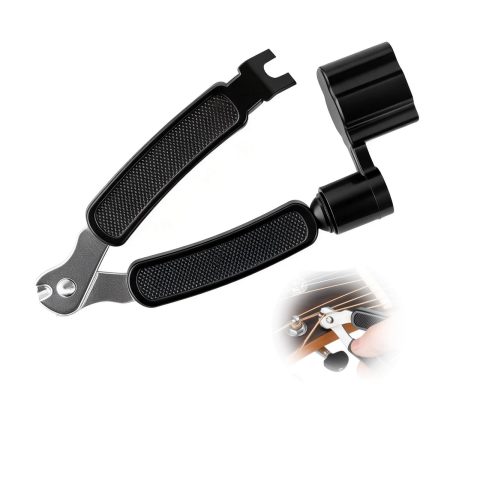 Guitar String Winder and Cutter Pin Puller,3-in-1 Multi-functional Guitar String Tool for Acoustic Guitar, Electric Guitar, Banjo and More