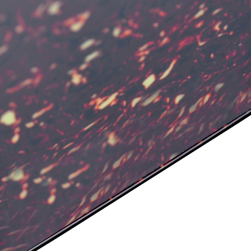 11.6″x17″ inch DIY Guitar Bass Pickguard Blank Material Sheet – Scratch Resistant Backplate for Strat/Tele Guitars & Jazz/P Bass (4Ply Deep brown turtle shell)