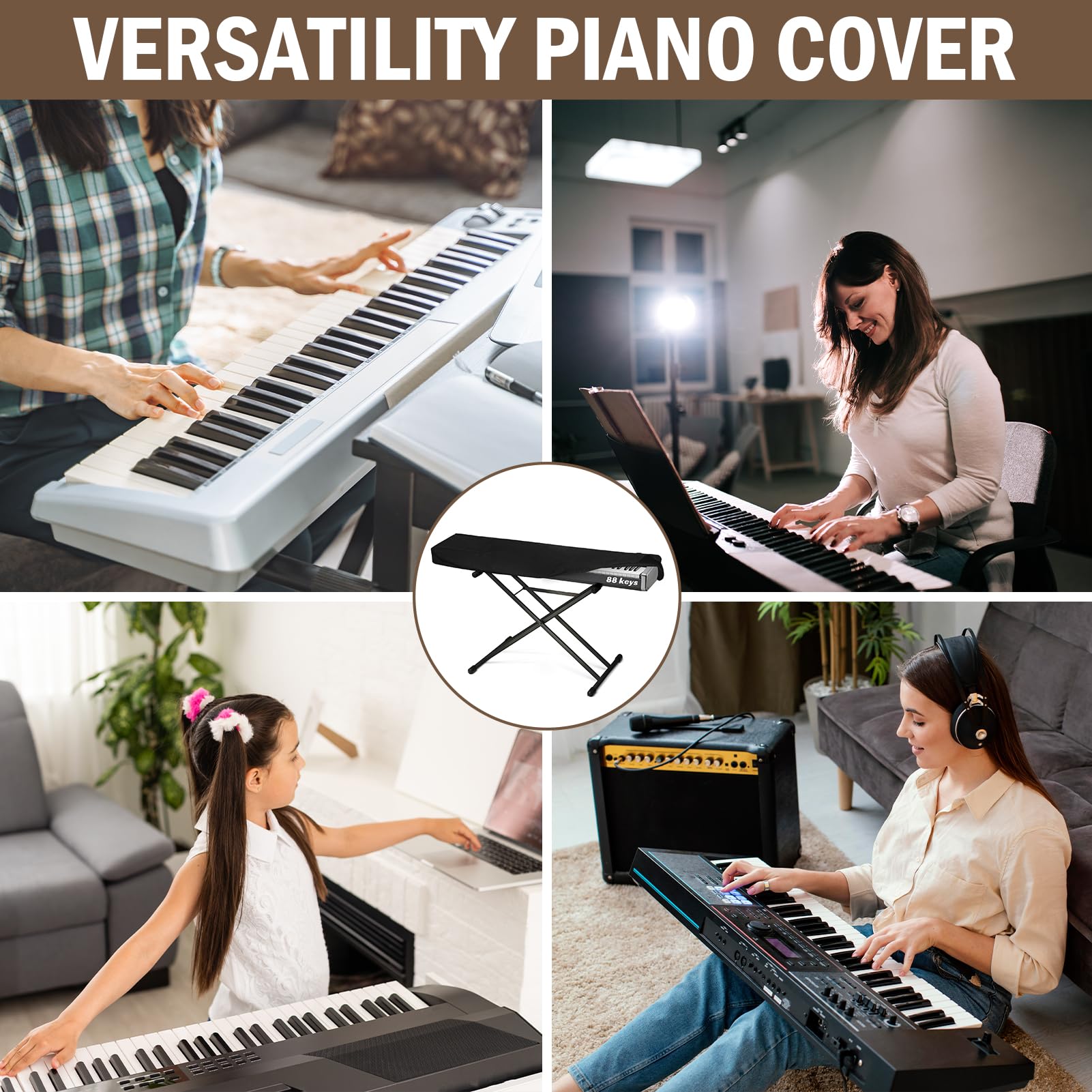 GOGHOST 88 Keys Digital Piano Keyboard Dust Cover