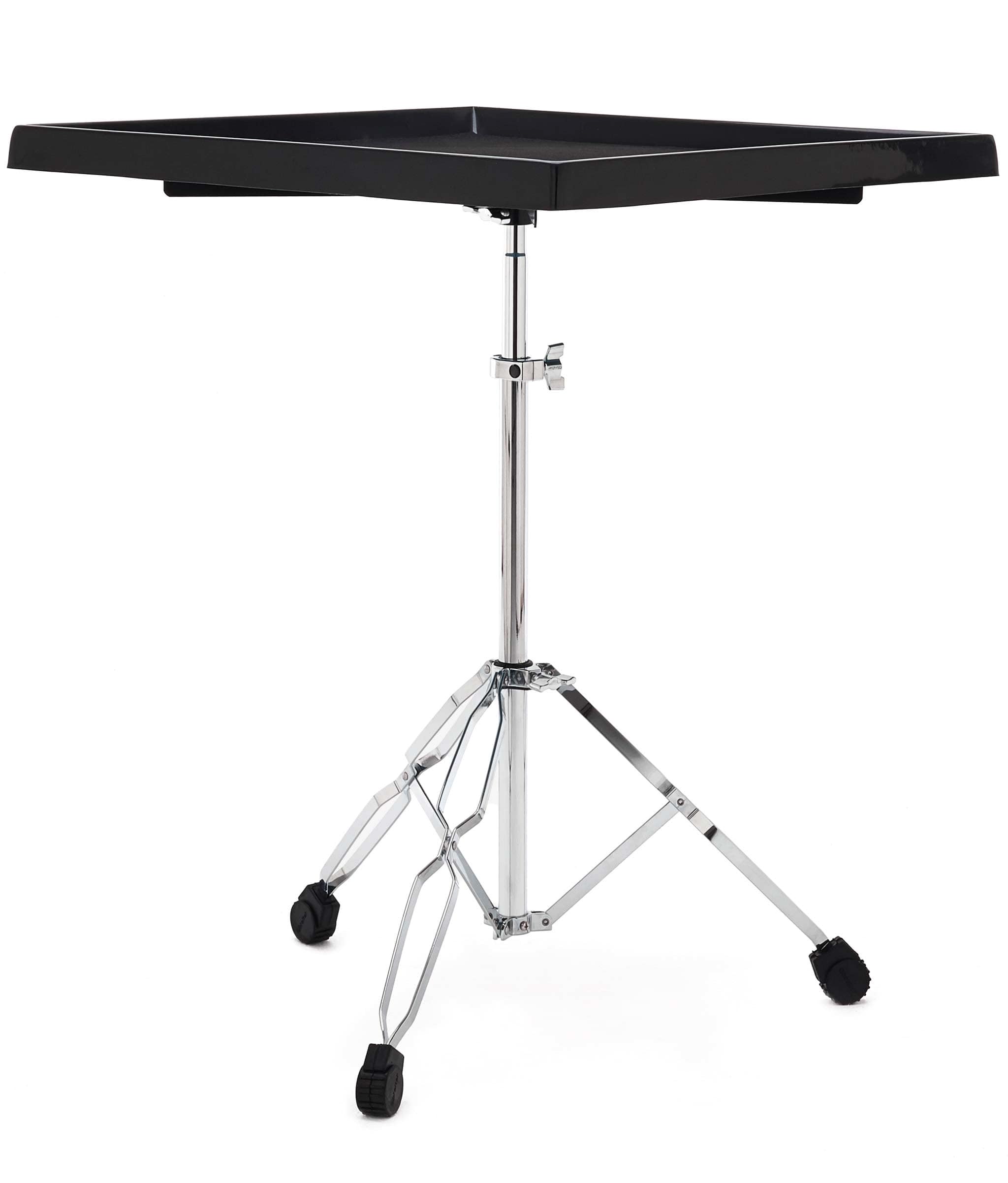 Gibraltar Large Fiberglass Percussion Table with Felt-Lined Surface, Height-Adjustable Double-Braced Tripod Stand, Secure Non-Slip Grip & Easy Transport Design for Hand Percussion & Electronics (7615)