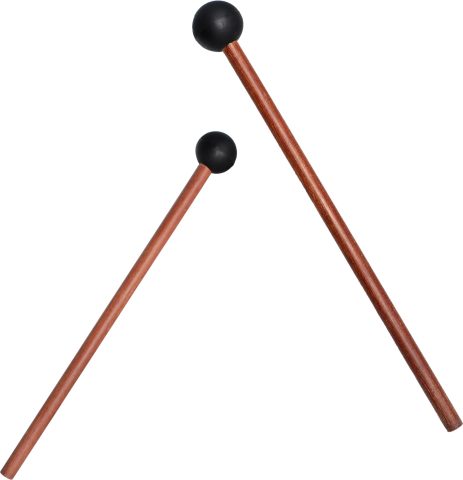 Lidguni Tongue Drum Mallets, Bell Mallets Glockenspiel Sticks, Rubber Xylophone Mallet Percussion with Wood Handle, 8.3″, Black
