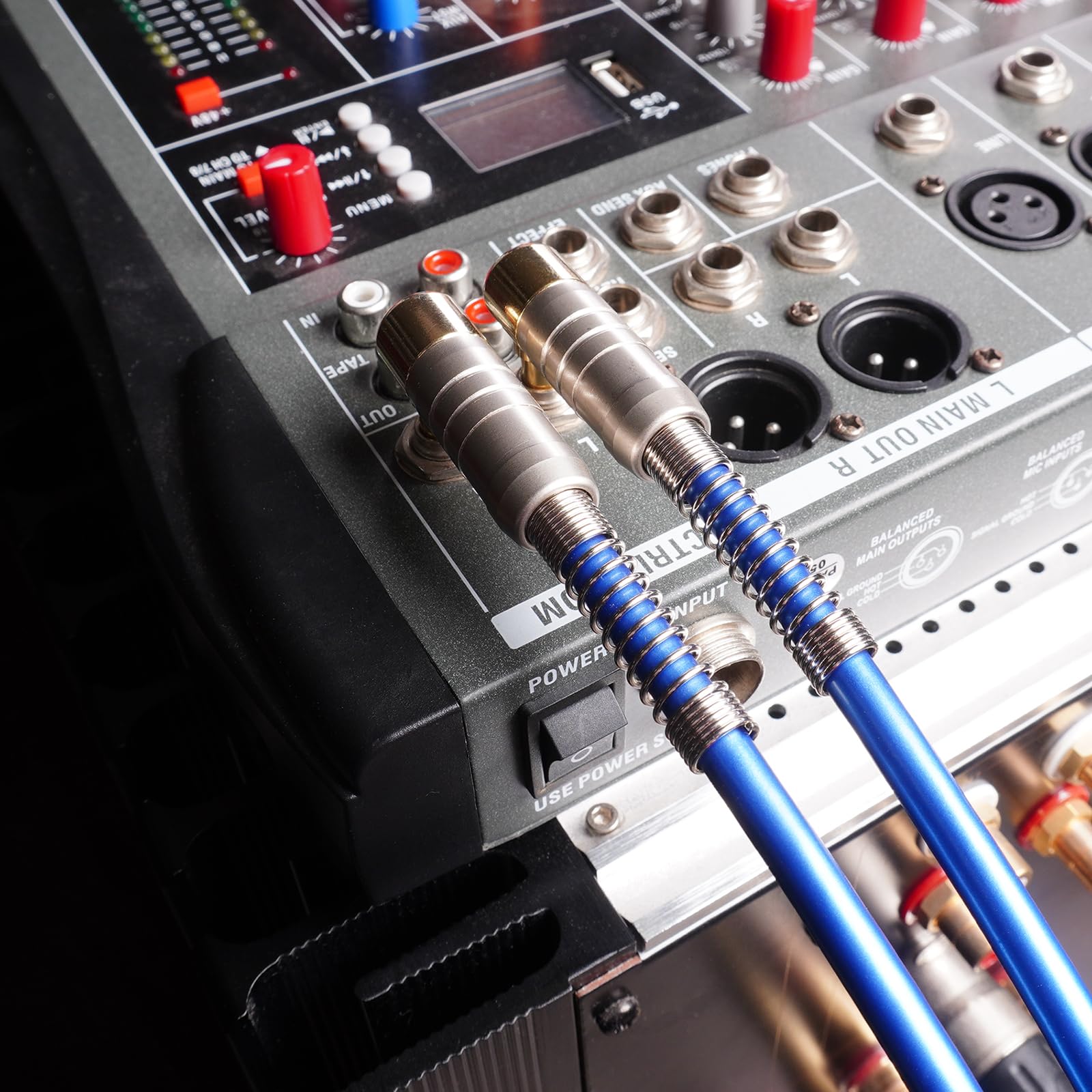 Devinal HiFi XLR Male to Right Angle 1/4 inch TRS Cable