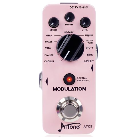 AITONE Guitar Modulation Pedal, 11 Effects, Chorus Flanger Phaser (AT-03)