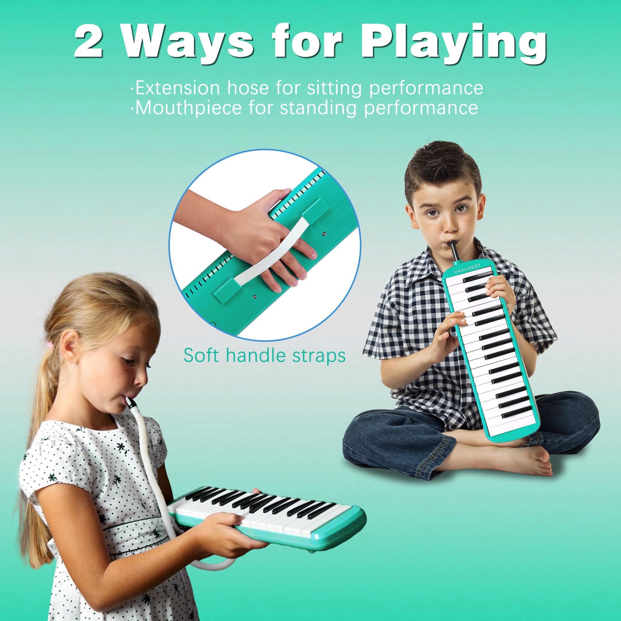 YAYUZEST 32 Keys Melodica Instrument Soprano Air Piano Keyboard Pianica