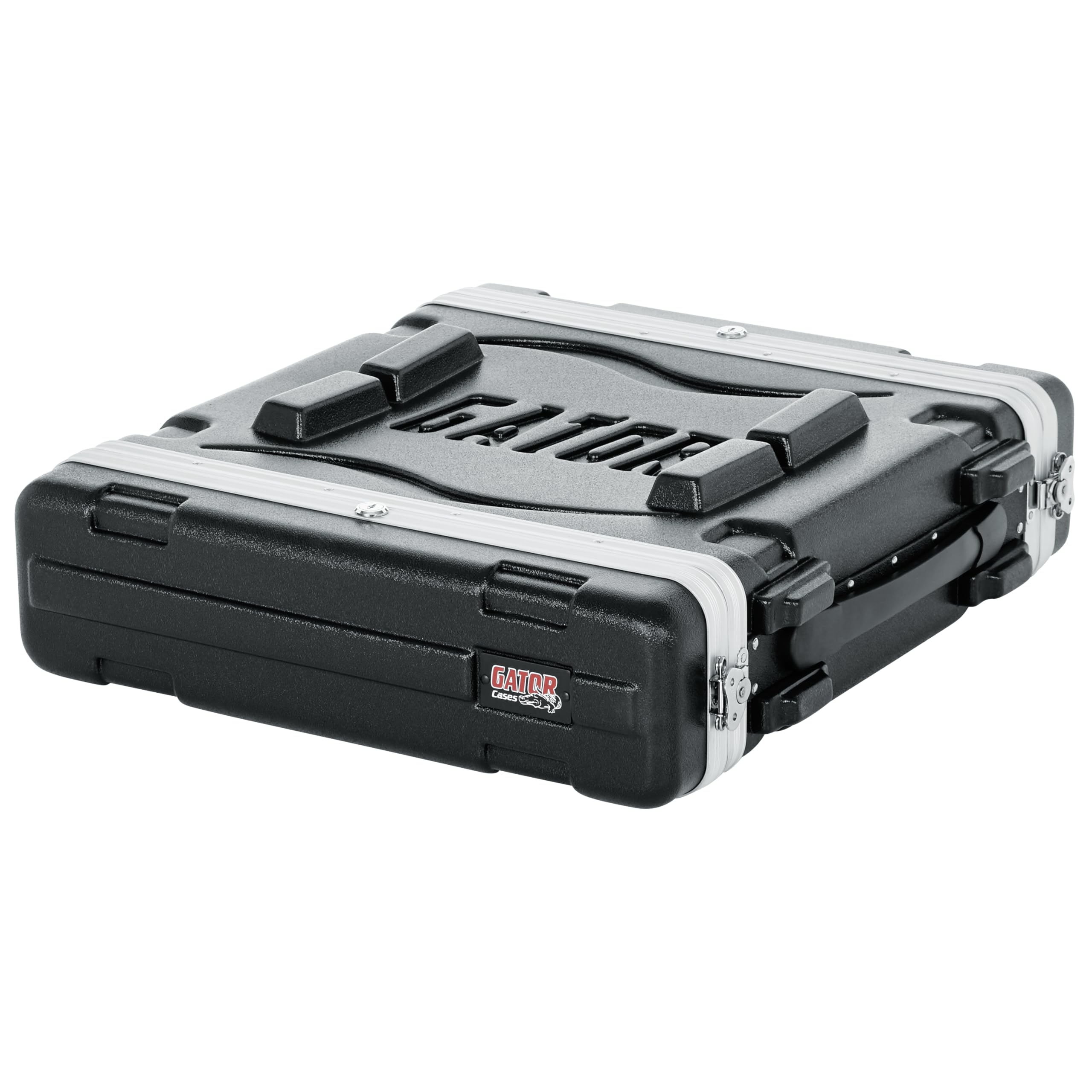Gator Cases Soundcheck Series Lightweight Molded 2U Rack Case with Heavy Duty Latches, Standard 19.25′ Depth (GR-2L)