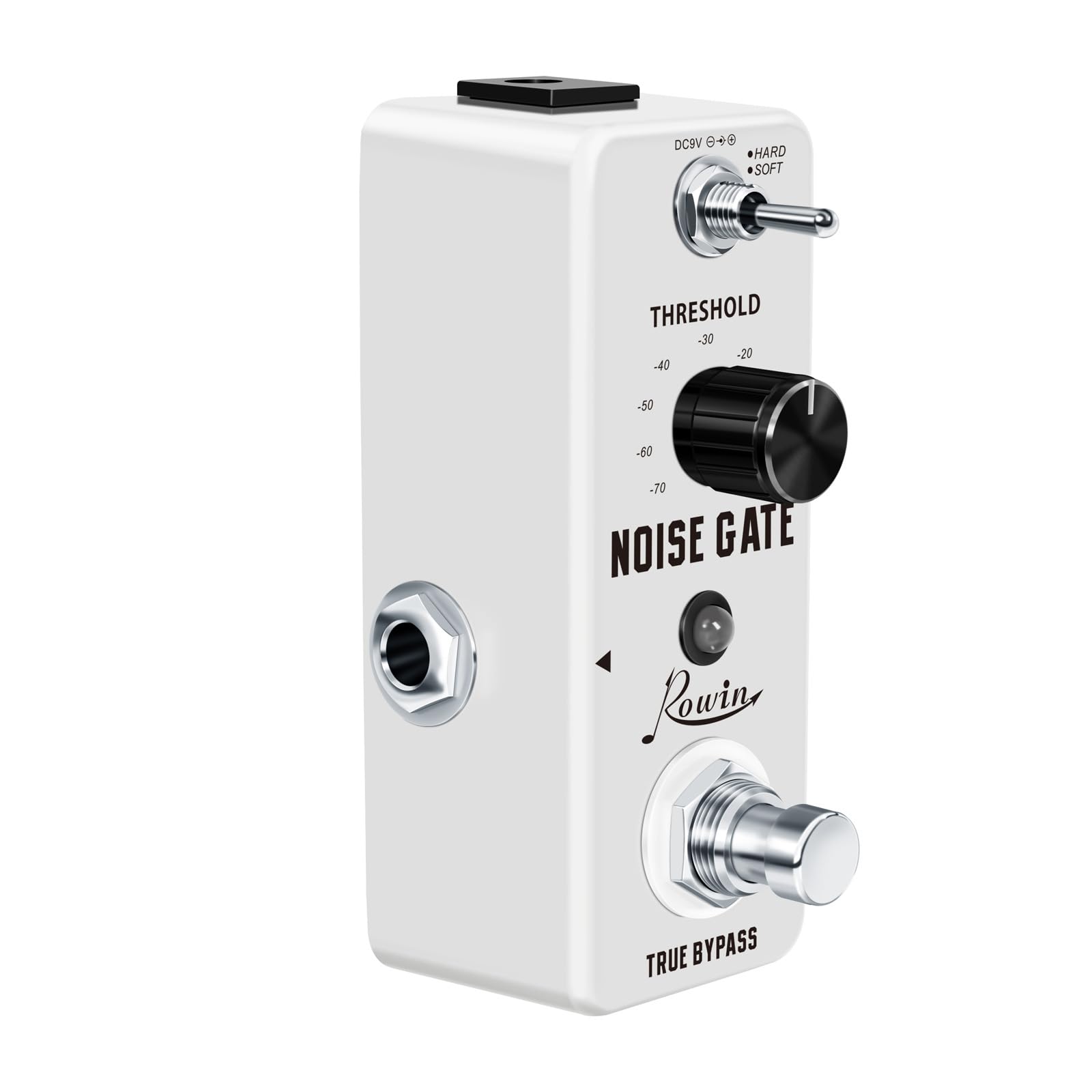 Rowin LEF-319 Noise Gate Pedal – Dual Mode (Hard/Soft) Noise Reduction, Metal Shell, True Bypass, Compact Design (DC 9V Powered, Adapter not Included)
