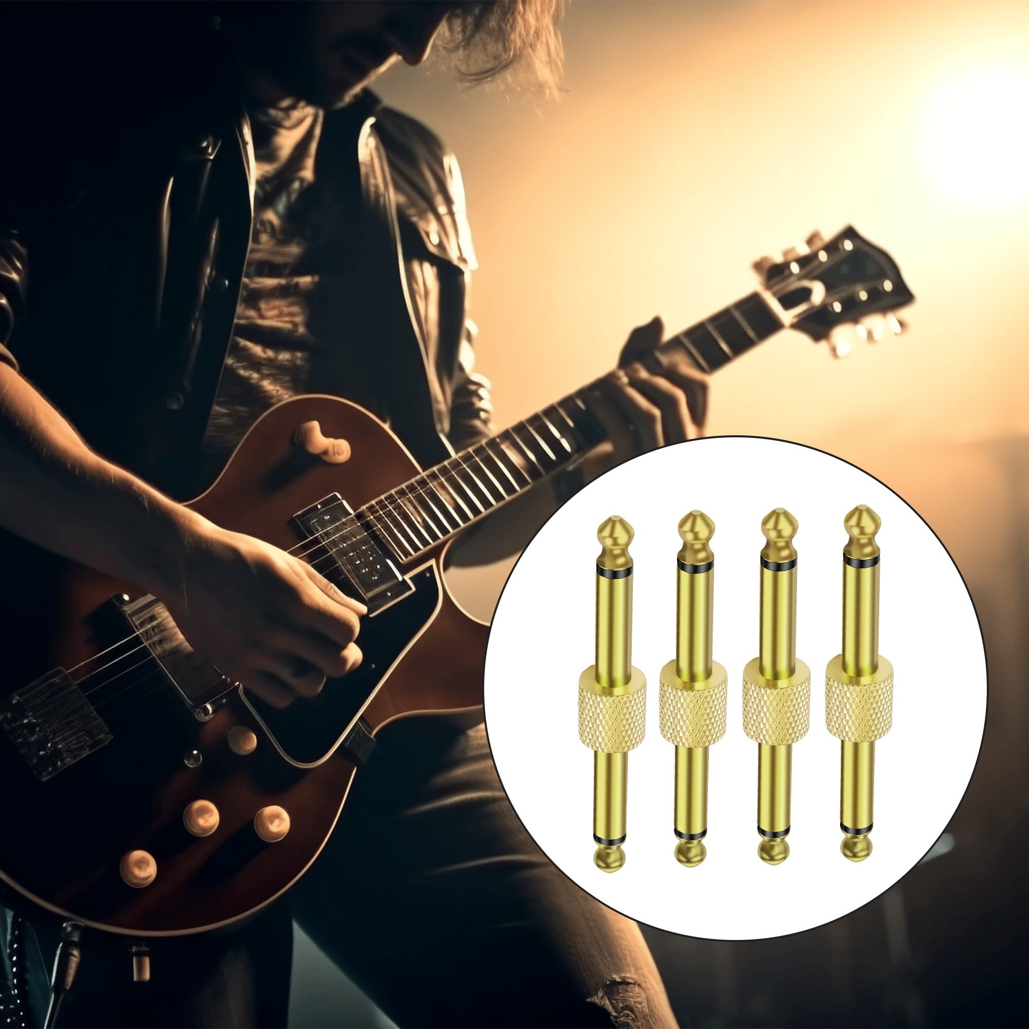 MEIRIYFA Guitar Pedal Patch Connector 6.35mm 1/4″ Effect Couplers