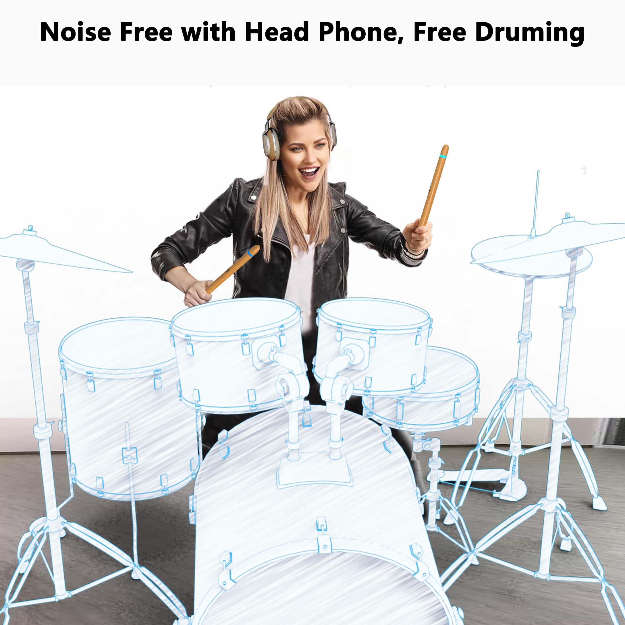Electric Drumsticks Air Drum Sticks 4rd Gen. for Adults, Kids