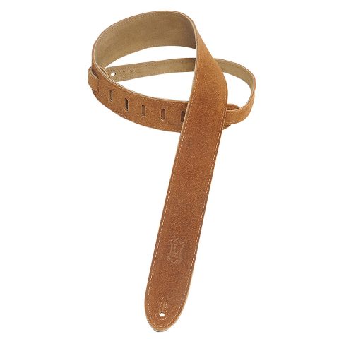 Levy’s Leathers Simply Suede Series 2″ Guitar Strap with Loop and Ladder Height Adjustment, Honey (MS12-HNY)