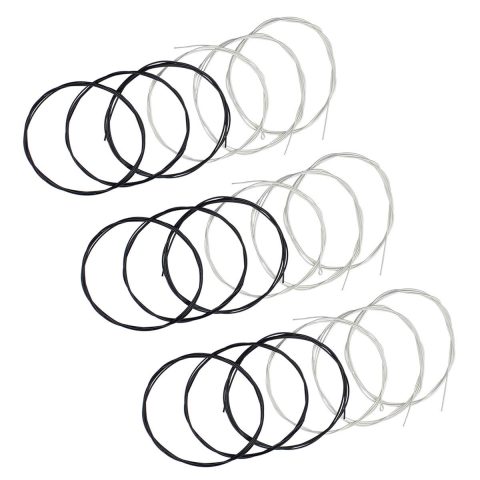 JYsun Classical Guitar Strings 3 full sets with Black Nylon for E-1st B-2nd G-3rd and Nylon Core Silver-Plated Copper Wound for D-4th A-5th E-6th