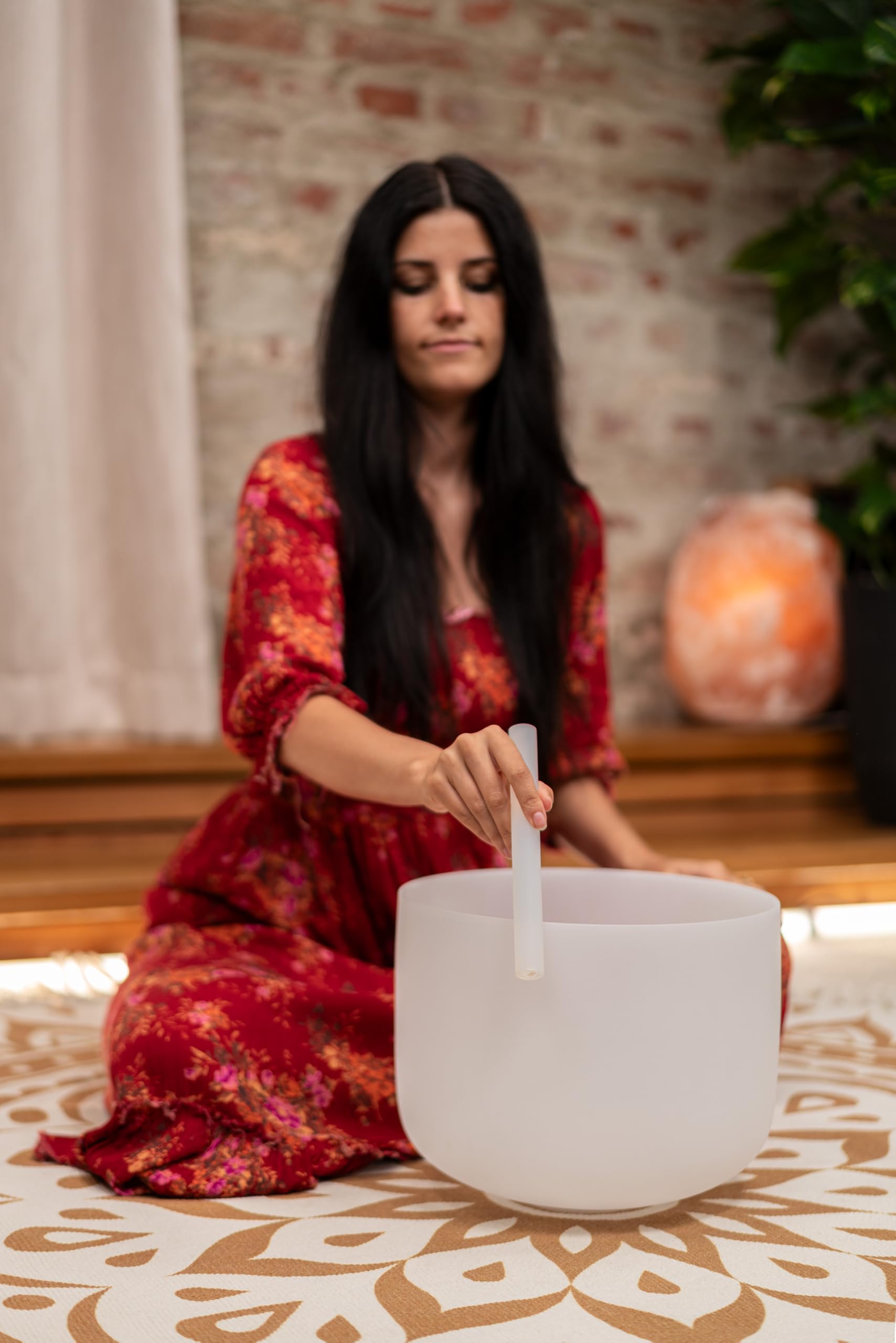 Crystal Singing Bowl Resonant Rod/Mallet — Silicone Coated Glass — Pure, Clear Tone for Meditation, ASMR, Yoga or Sound Baths, 2-YEAR WARRANTY