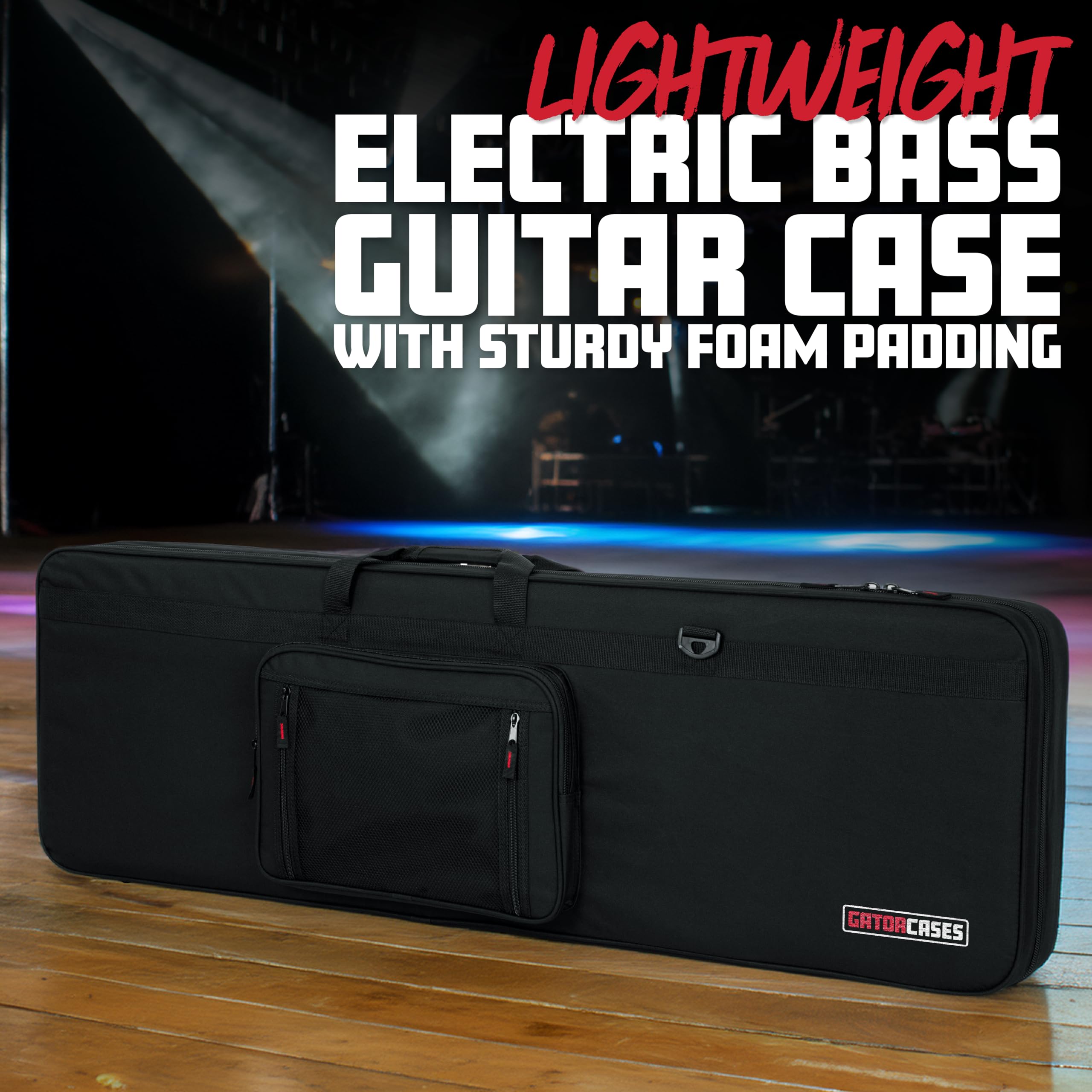 Gator Cases Lightweight Polyfoam Guitar Case for Electric Bass Guitars; (GL-BASS)