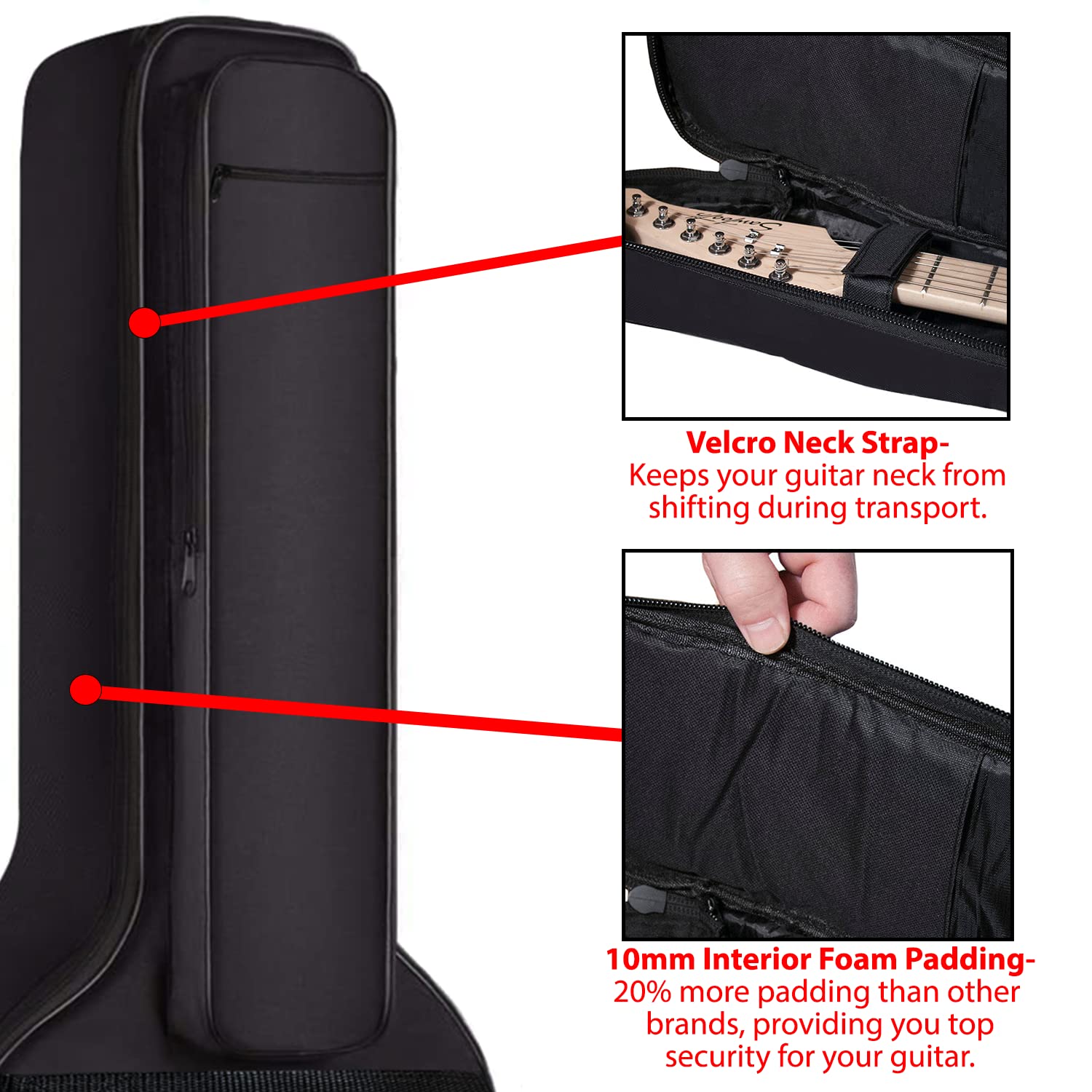 ChromaCast Electric Guitar Padded Gig Bag (CC-EPB (Pack of 4)