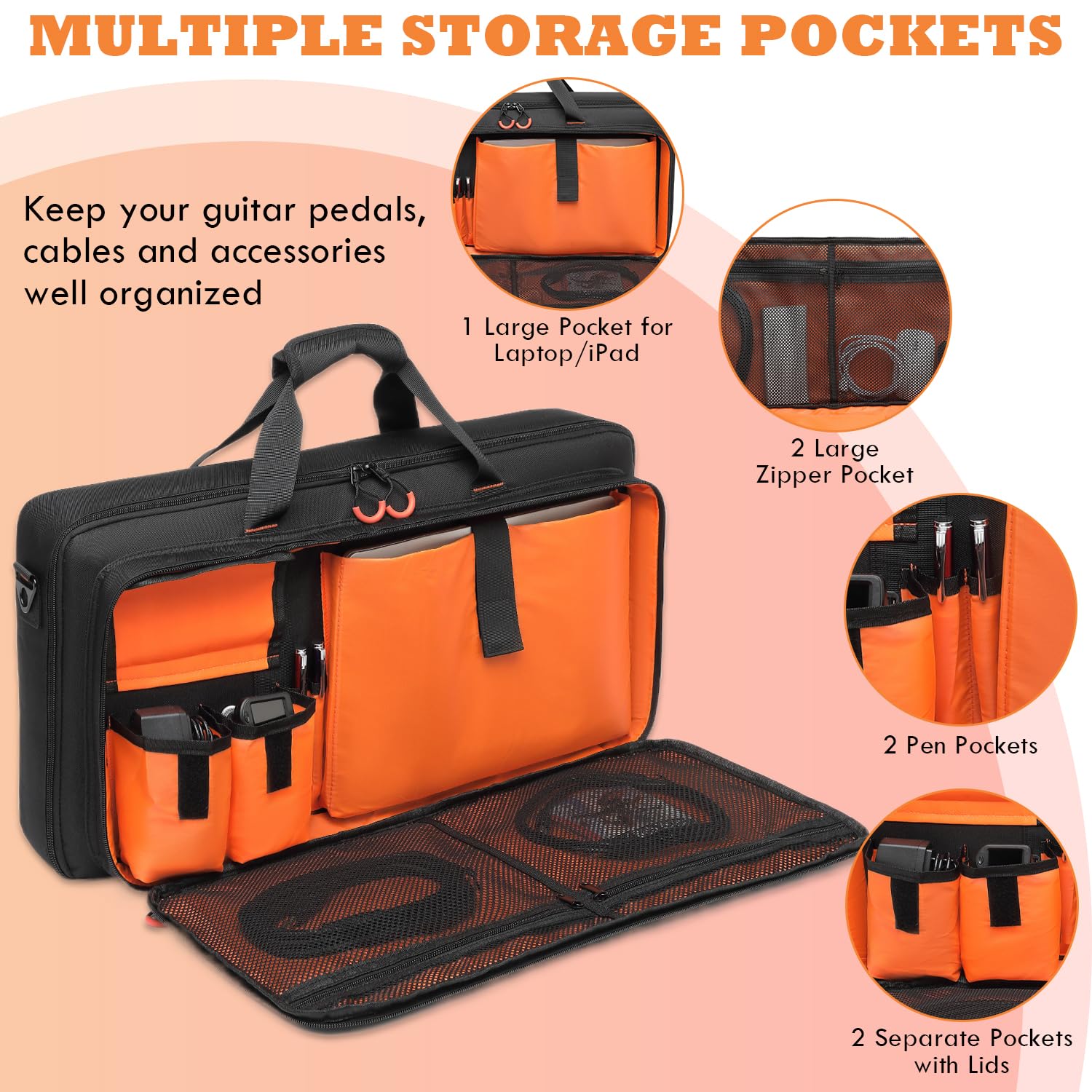 Carrying Bag Fits Boss ME-80/ME-90/GT-1000/GX-100Guitar Multi-effects Pedal