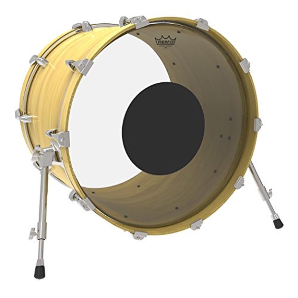 Remo Controlled Sound Clear Bass Drum Head with Black Dot – 22 Inch