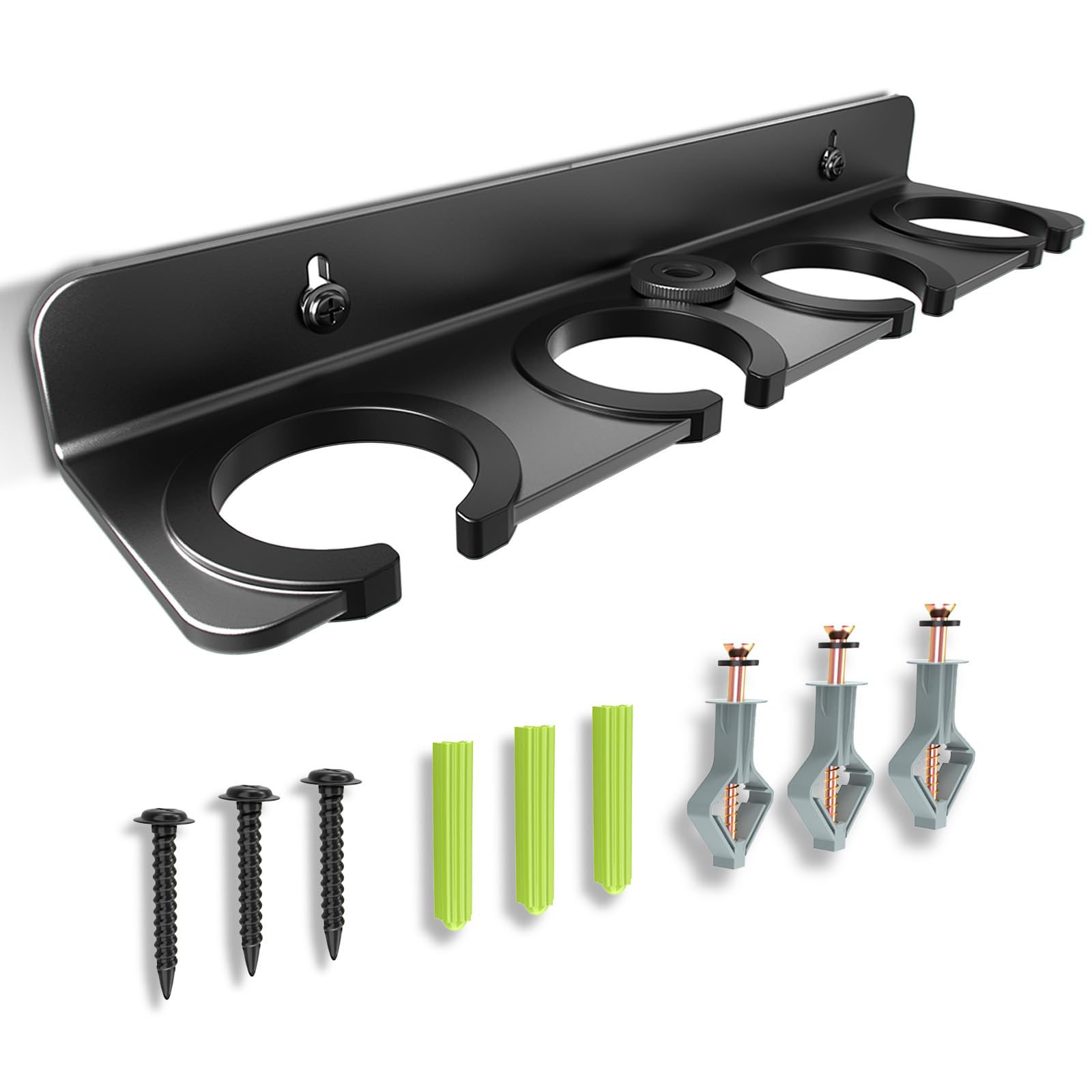 Multi Mic Holder for Stand, Wall Mounted, for 4 Handheld Wired/Wireless Mic