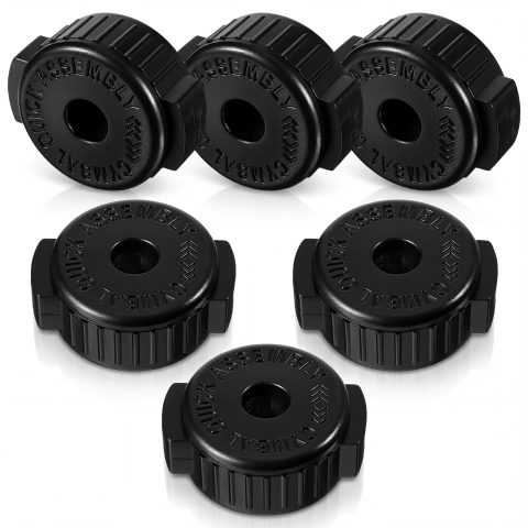 6PCS Black Plastic Cymbal Nuts 8mm Quick-set Plastic Cymbal Nuts for Percussion Drum Kit Cymbals Replacement Accessories Rapid Release Cymbals Topper Replacement Parts Accessories