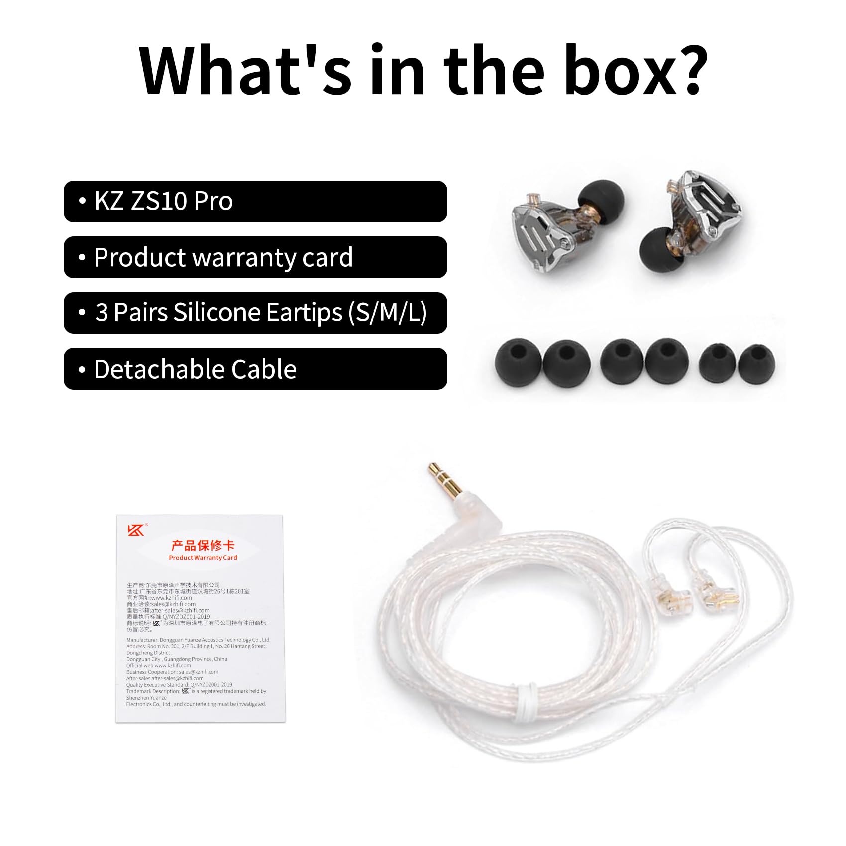 KZ ZS10 Pro in Ear Monitor Headphone, Wired Gaming Earphones, KZ HiFi Earbuds Headphone with 4 Balanced Armatures and 1 Dynamic Drivers IEM Earphones for Drummer Musician (Blue with Mic)