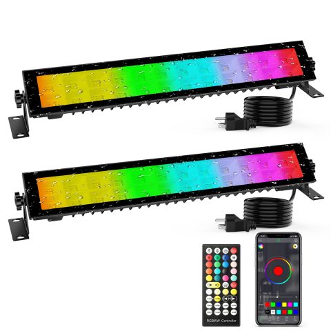 Yeesite LED Stage Wash Light Bar 2Pack for Outdoor Indoor Party
