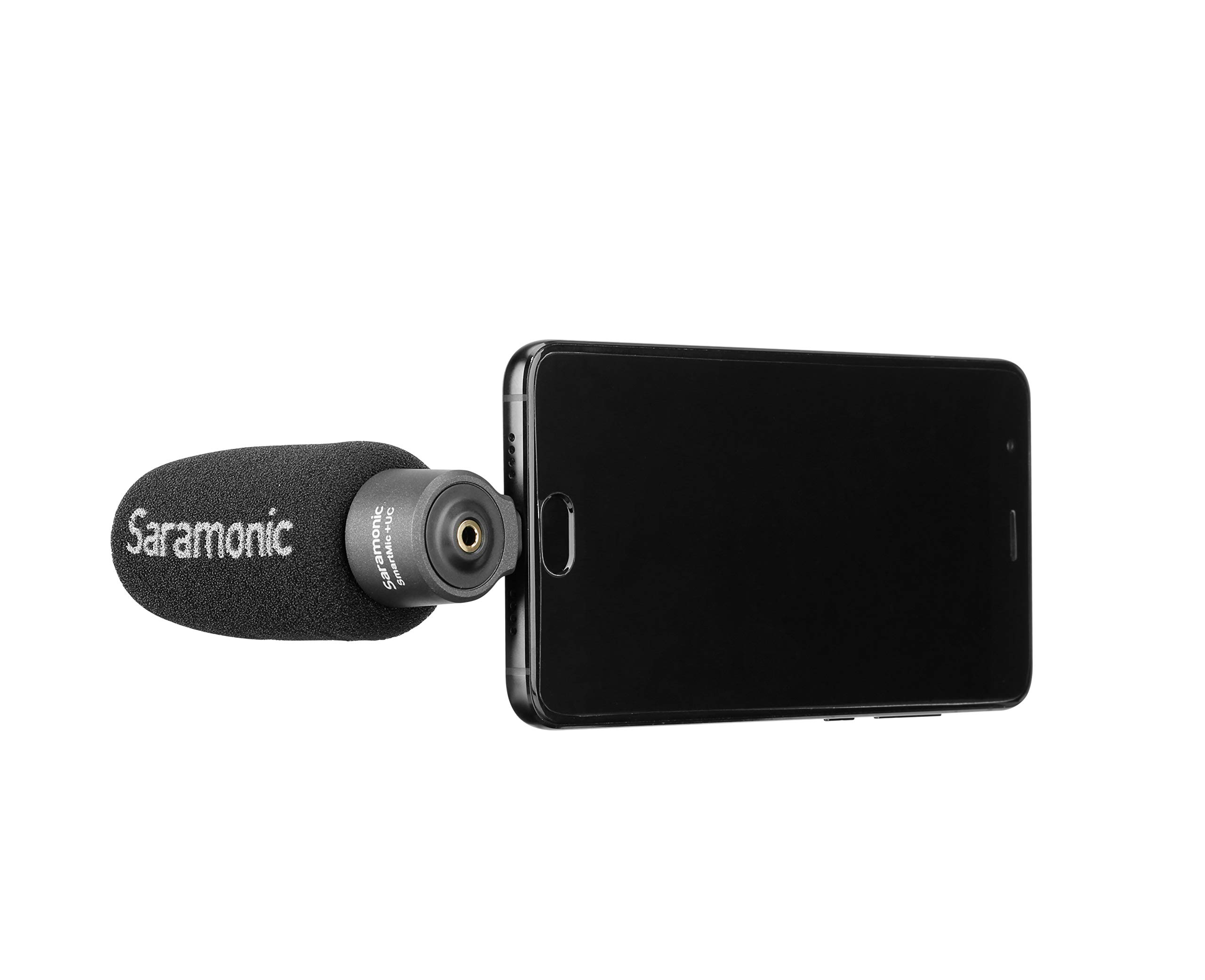 Saramonic SmartMic+UC Device-Mountable Shotgun Microphone with USB-C & Headphone Out for iPhone 15, Android Mobile Devices, New iPad & More