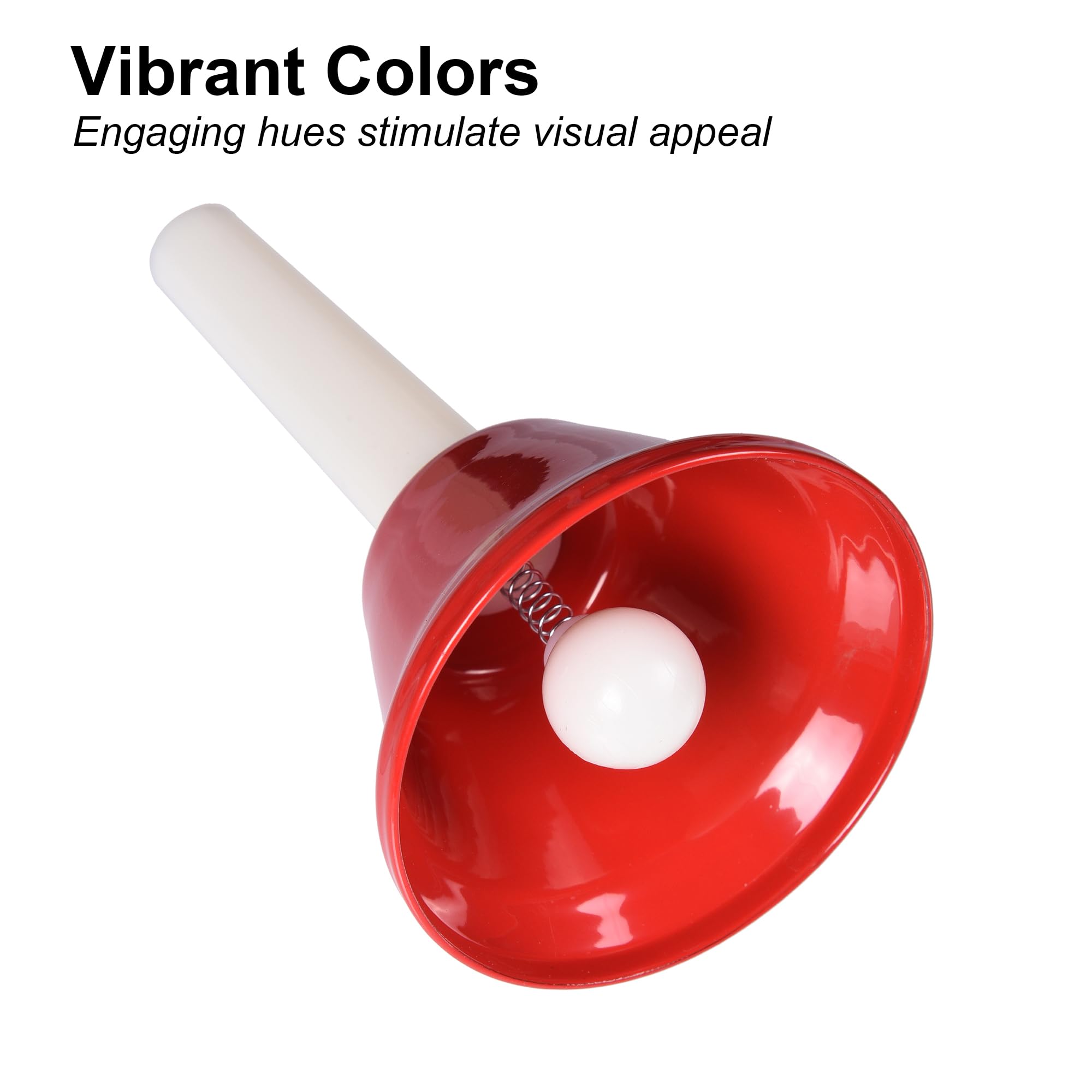 8 Note Hand Bells for Kids Adults, Colorful Merry Handbells Set Musical Instruments