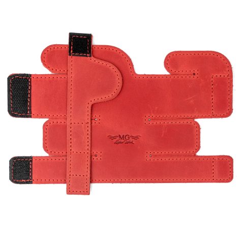 Trumpet Valve Guard XL Genuine Leather Protection Trumpet Valve Cover Valve Wrap (Red)