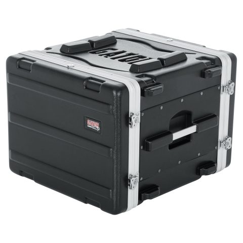 Gator Cases Lightweight Molded 8U Rack Case with Heavy Duty Latches; Standard 19.25″ depth, 8U (GR-8L)