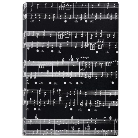 Music Folder,40‑Pocket PP Sheet Music Holder for A4 Documents Black 1Pack