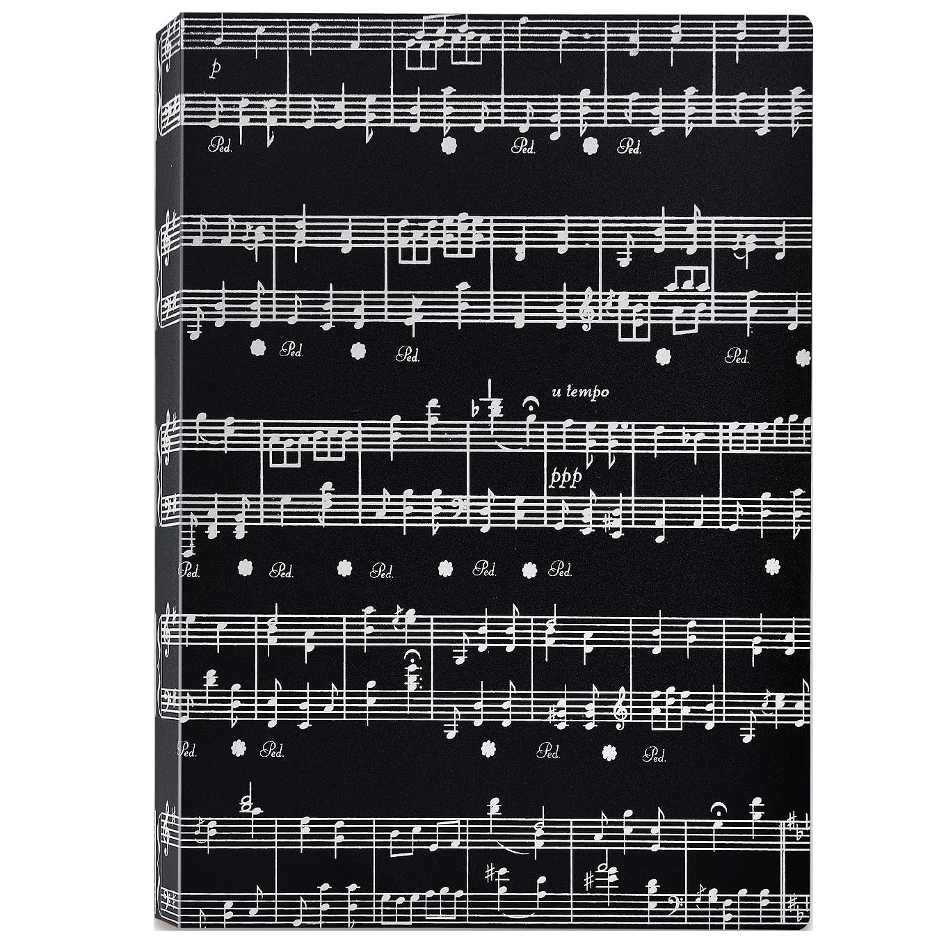 Music Folder,40‑Pocket PP Sheet Music Holder for A4 Documents Black 1Pack