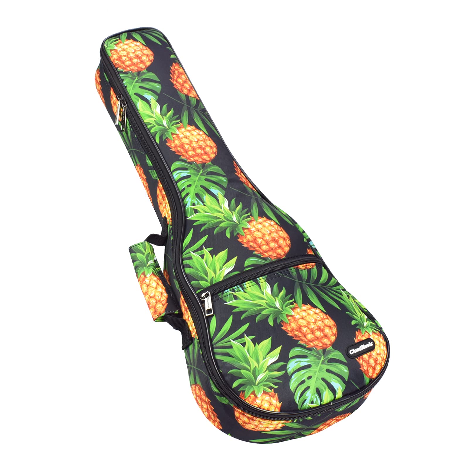 CLOUDMUSIC Ukulele Case Gig Bag Padded Backpack Concert 23″ Pineapple
