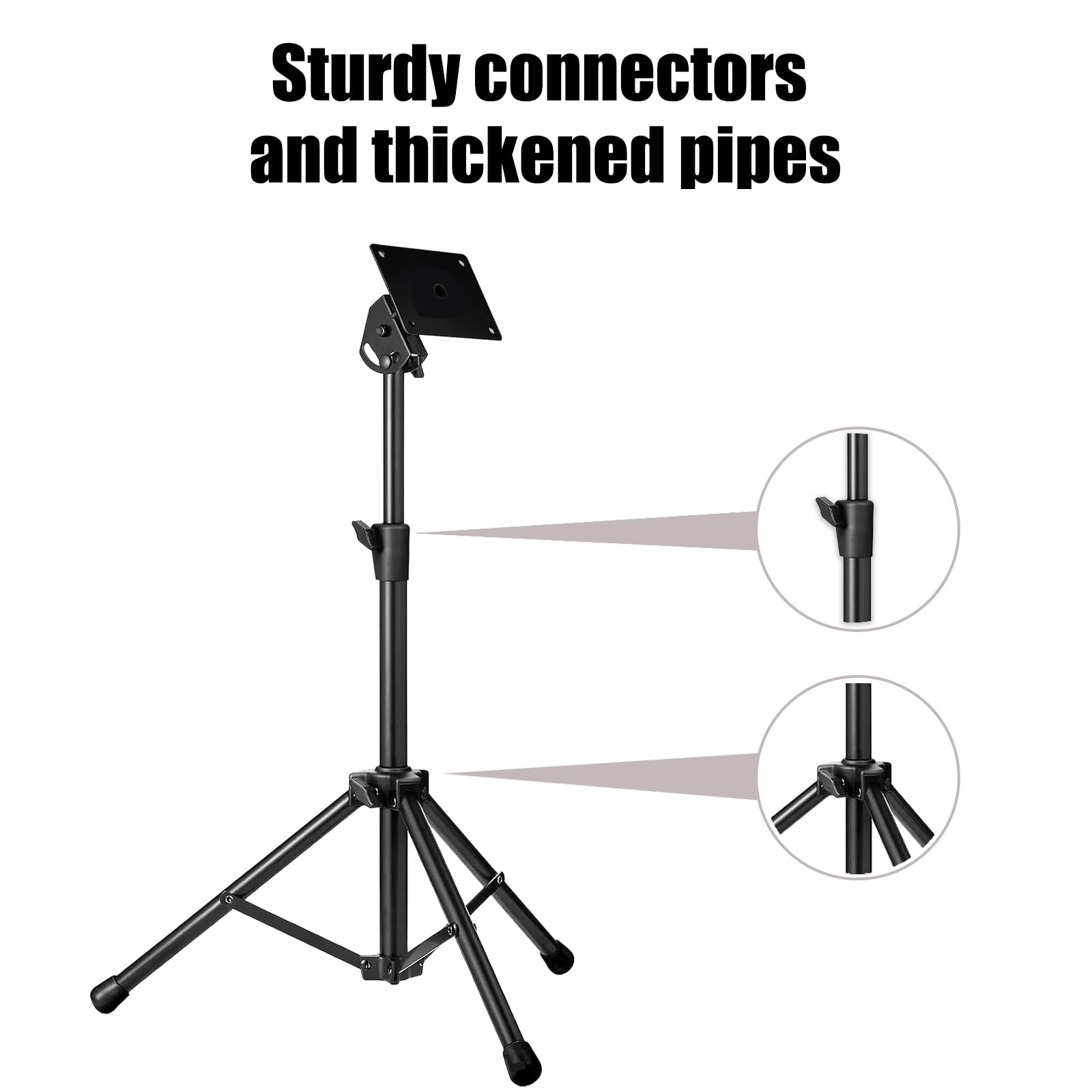 ULUOBO Electronic Drum Pad Stand for Percussion Sample Pads, Foldable, with Carry Bag (Black)