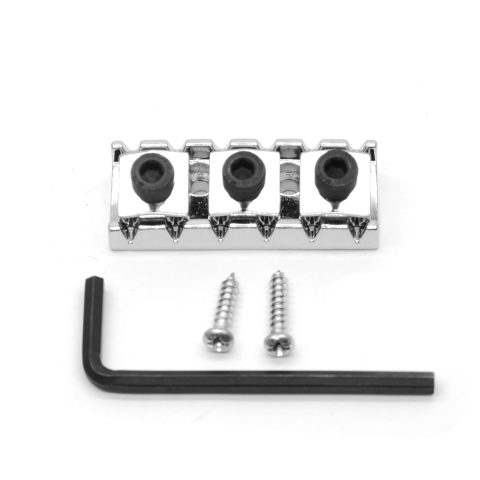 harpfeas 43mm Guitar Metal Locking Nut String Lock for Floyd Rose Style Electric Guitar Tremolo Double Lock System (Chrome)