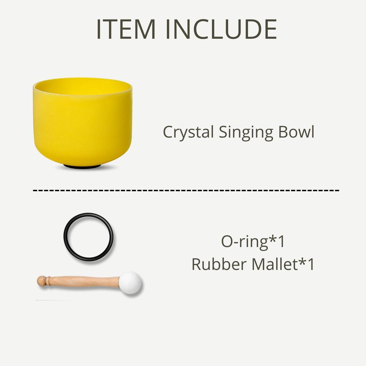 SOUNDELLO Crystal Singing Bowl 10 Inch Yellow E Note 432Hz