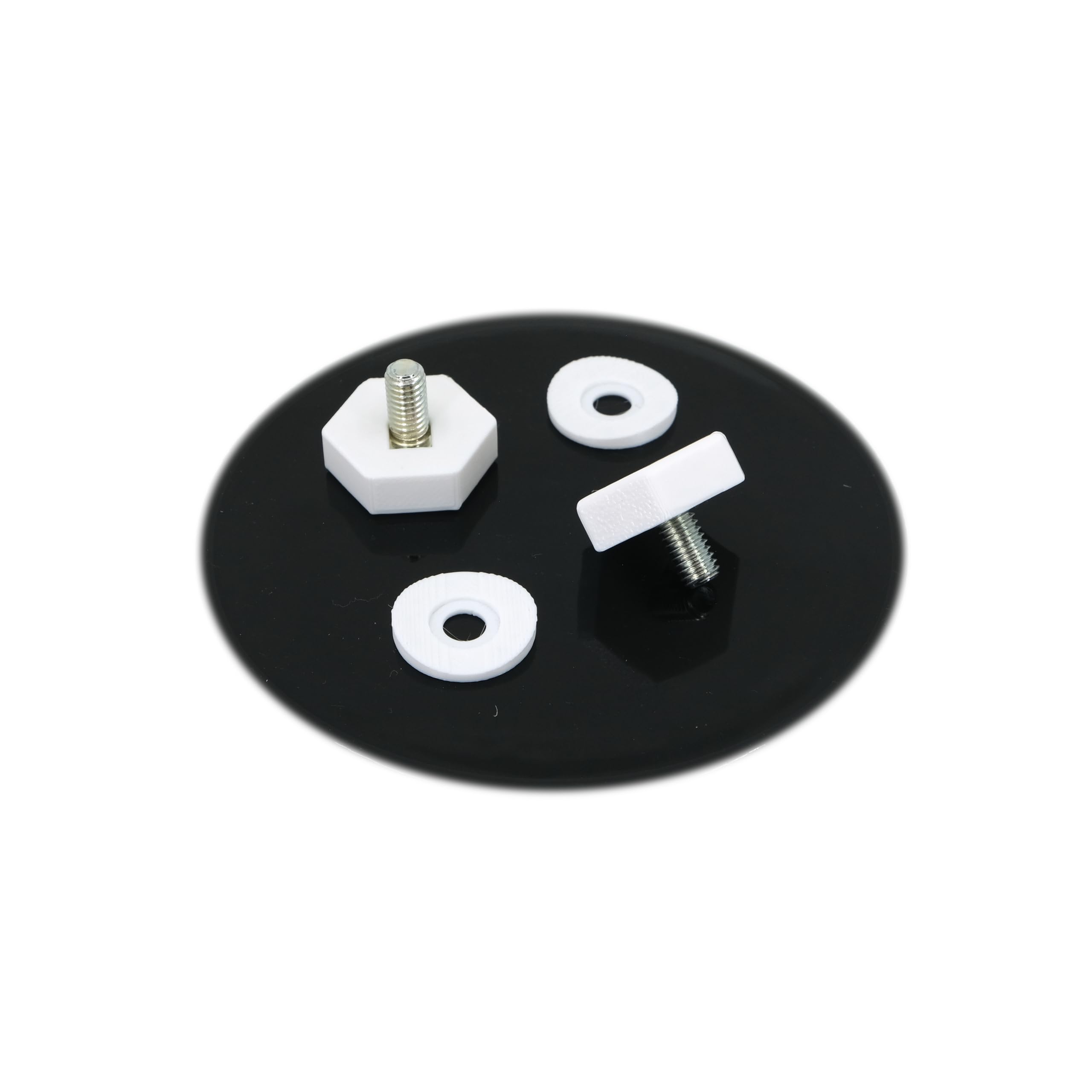 Desk Cookies Thumb Screws for Blue Yeti Microphone Including Washers Mic Mounting Hardware (White)