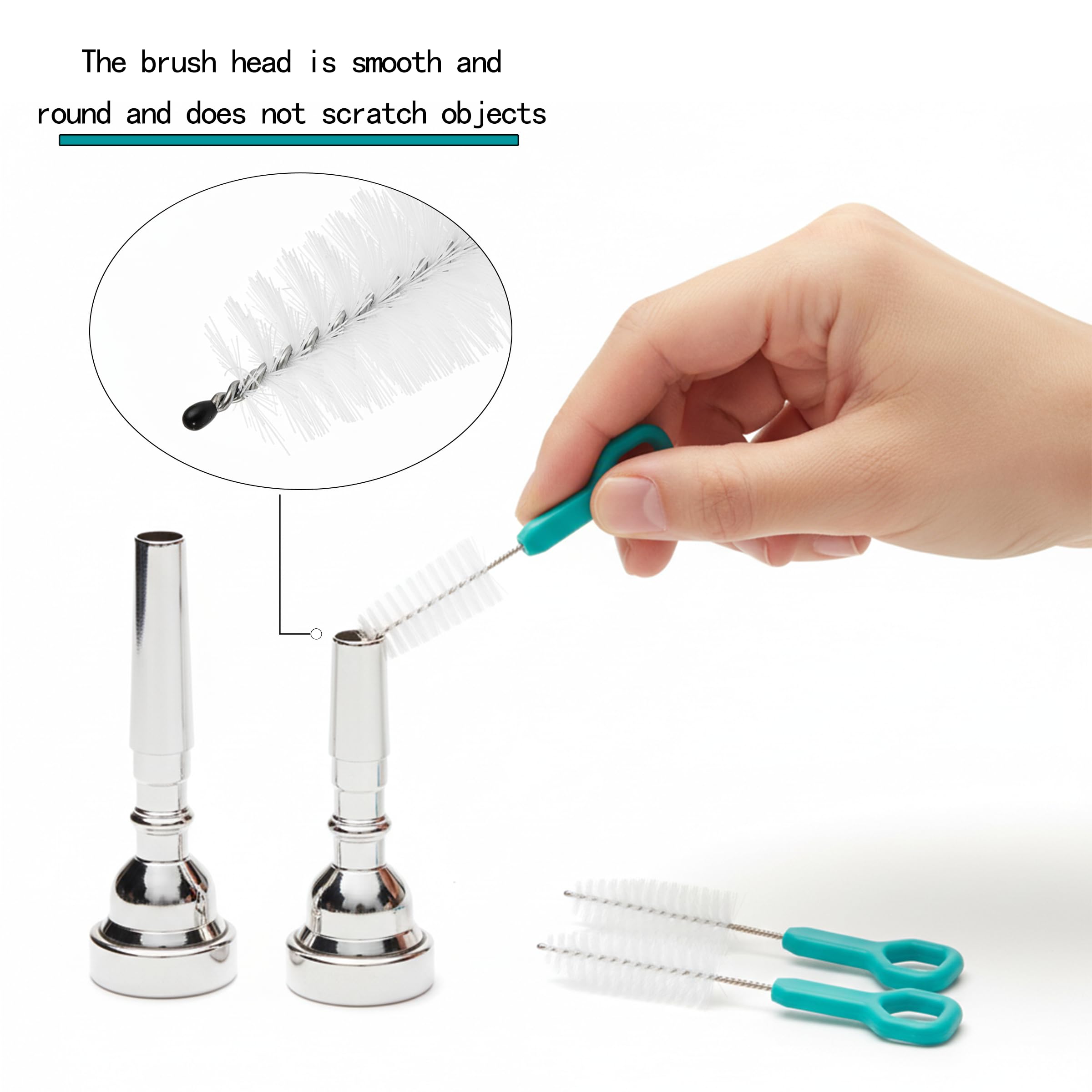 MoResolune Trumpet Cleaning Care Kit 3 Pcs Trombone Cleaning Kit