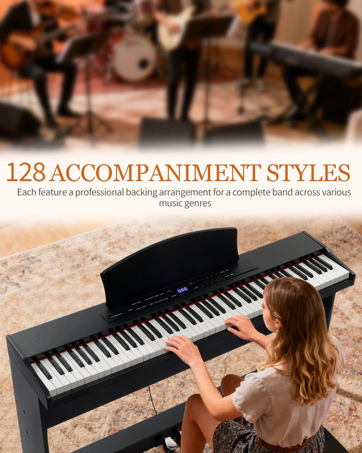 Ktaxon 88 Key Piano Keyboard Digital Piano Keyboard, Upright Piano
