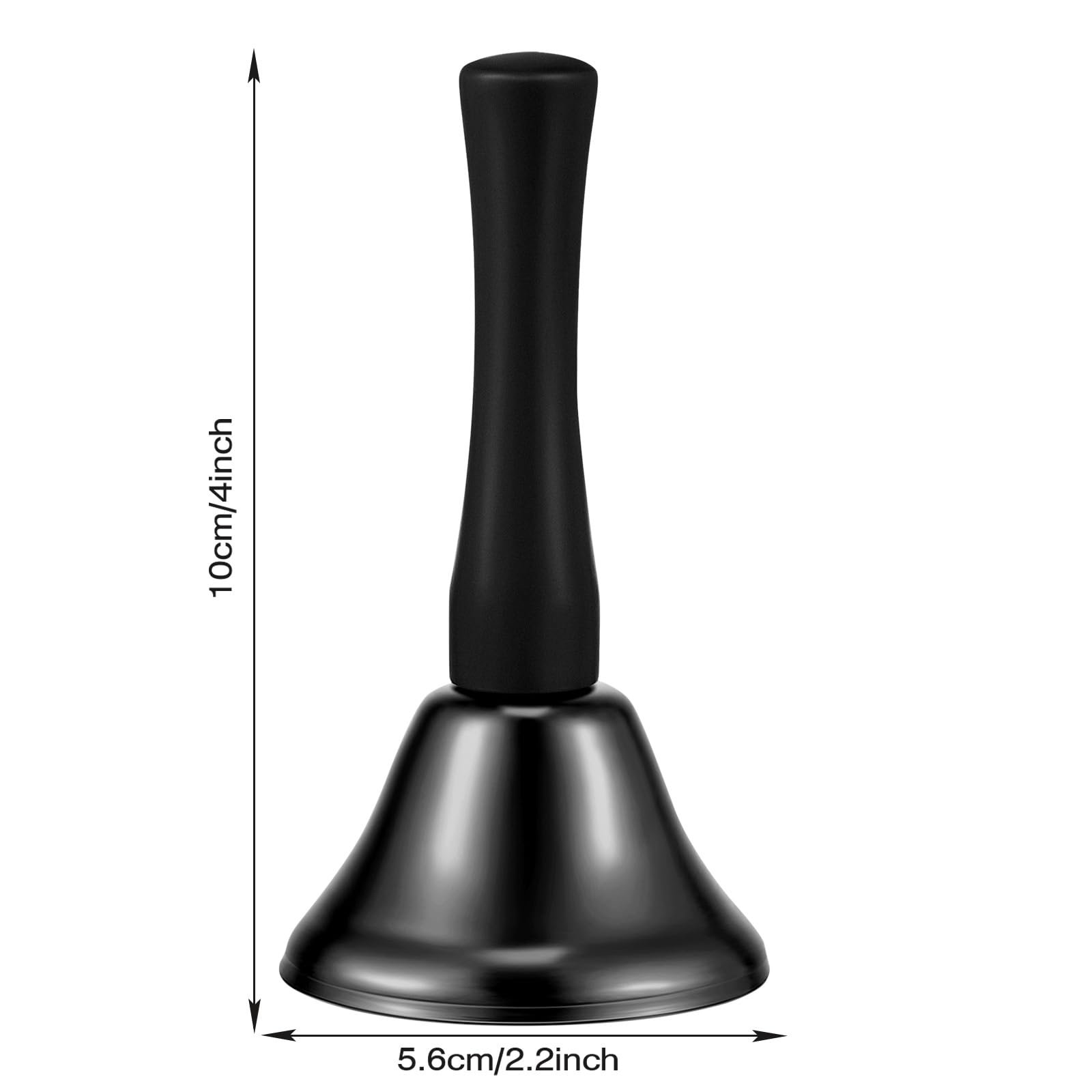 Boao 24 Pack Small Hand Bells Bulk Metal Wedding Bells, Black