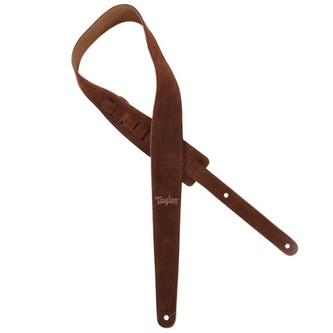 Taylor Embroidered Suede 2.5-inch Guitar Strap – Chocolate