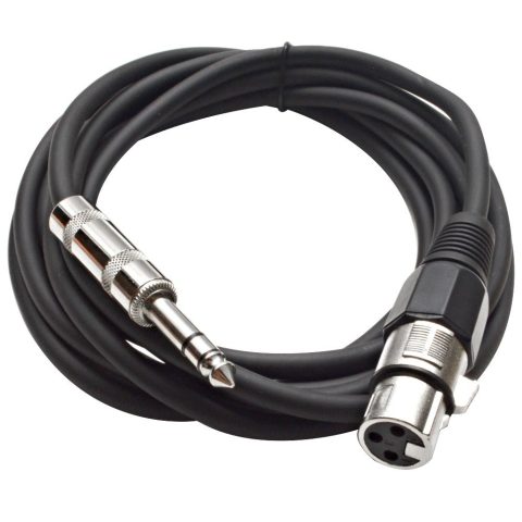 Seismic Audio – SATRXL-F10 – Black 10′ XLR Female to 1/4″ TRS Patch Cable