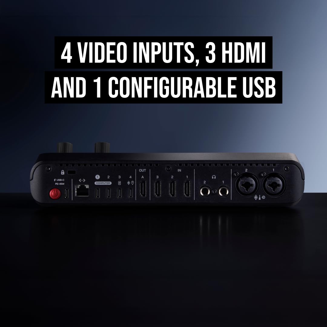 RØDE RØDECaster Video S – Podcast Video Switcher and Audio Interface –