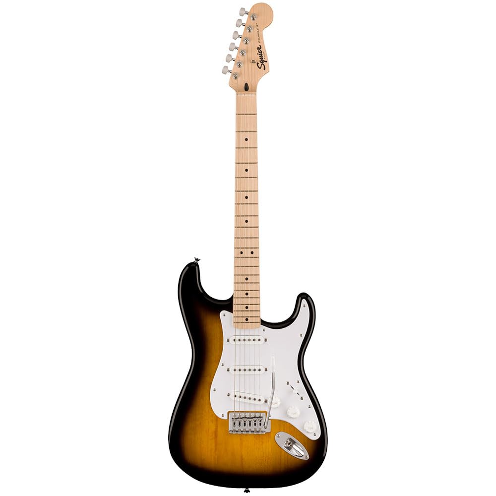 Squire Sonic Stratocaster Electric Guitar, 2-Color Sunburst, Maple Fingerboard, White Pickguard