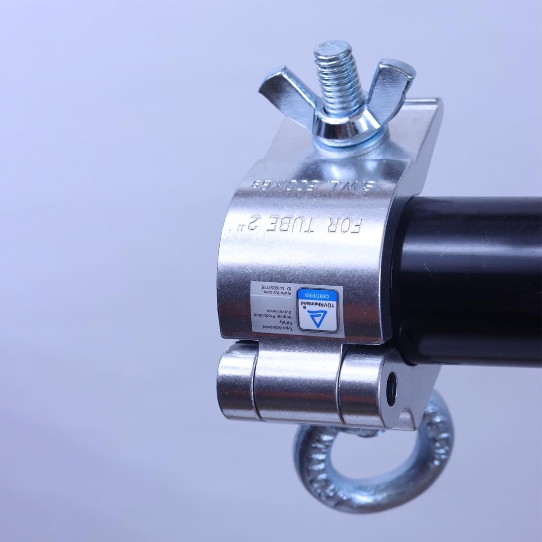 Sarknoah.Silver 2″ Wide Heavy Duty Truss Clamp With Eye Bolt Ring Fit Tube For (1.5-2)” /(38-52) mm Truss .Half Coupler Truss Eye Clamps For Speakers LED Video Wall LED Screen Display