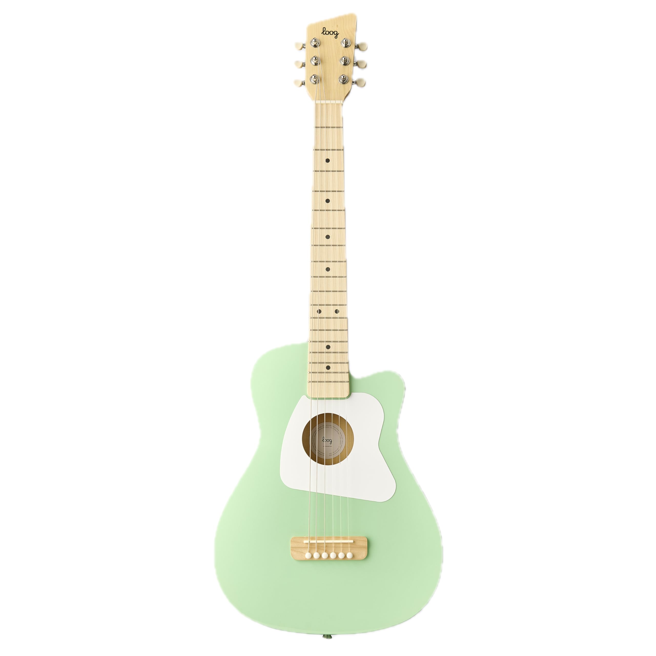 Loog Pro 6 Acoustic kids real guitar for Beginners Compact size Ages 9+ Learning app and Lessons included