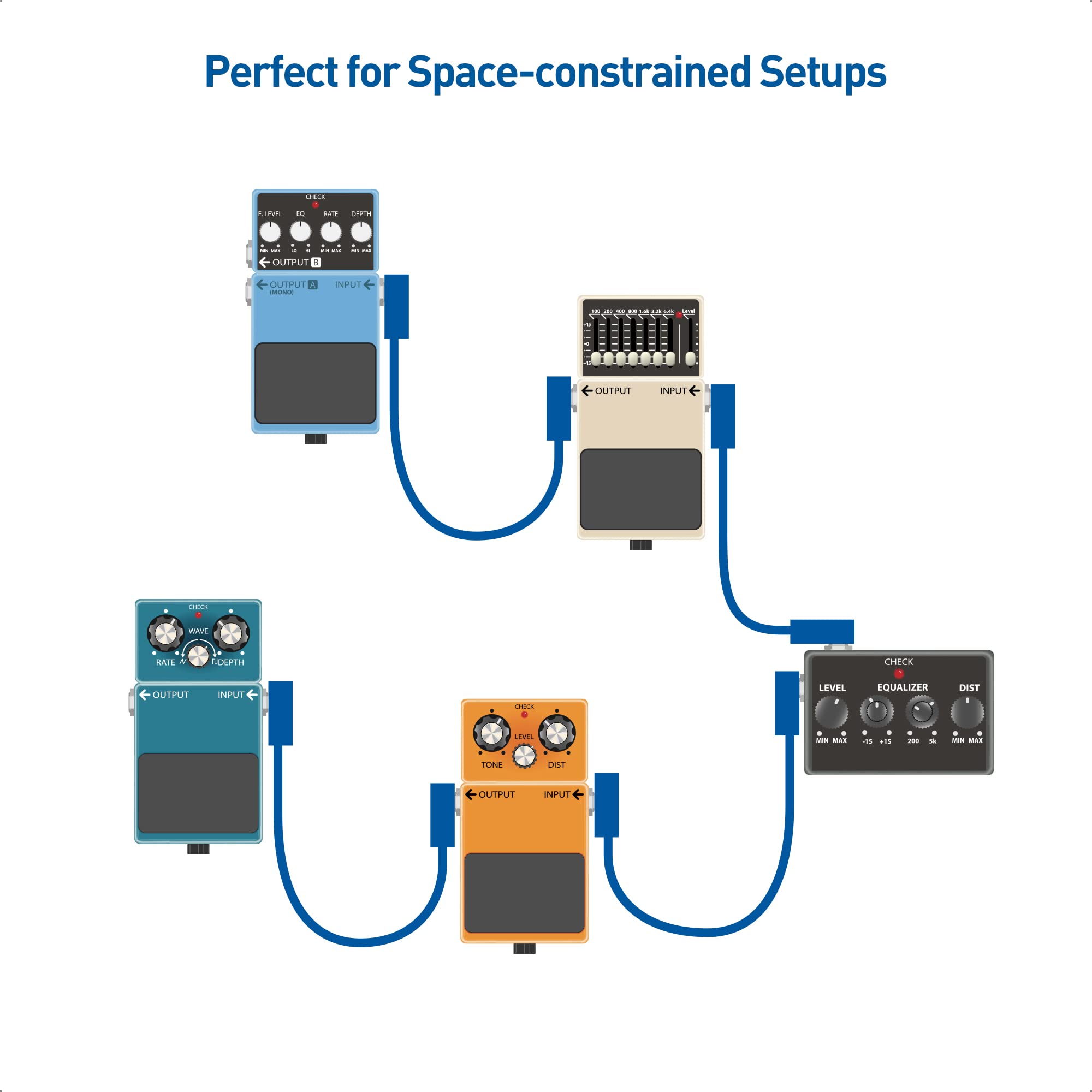 Cable Matters 8-Pack Braided Guitar Patch Cable, 6 Inches