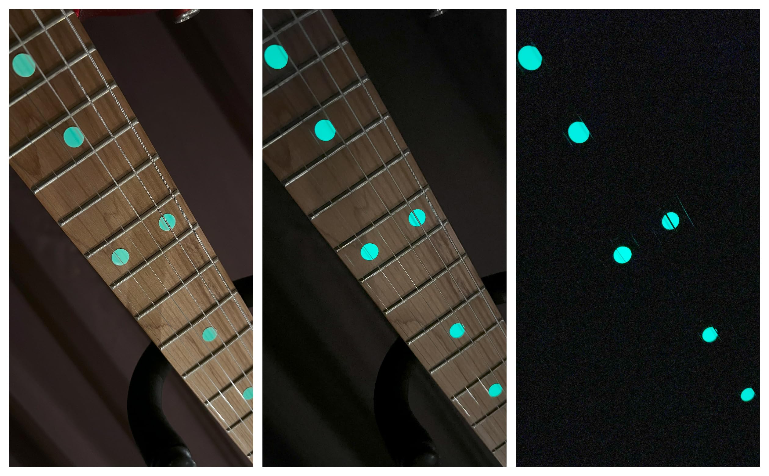 Inlay Sticker’s Jockomo Glow-in-the-Dark Custom Dot Fret Markers